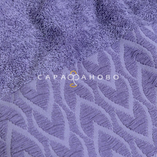 Полотенце махровое Mia Cara с бордюром Аморе светло-фиолетовый