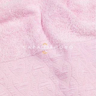 Полотенце махровое Mia Cara с бордюром Аморе розовый
