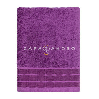 Полотенце махровое Mia Cara с бордюром Дюны пурпурный