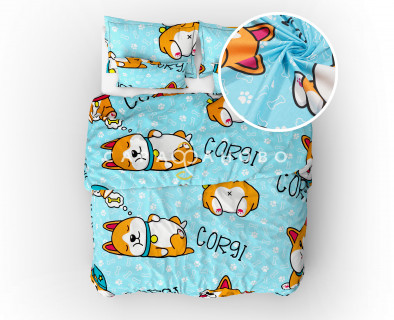 Ткань Поплин 150 см 115 гр рис Рыжик вид 1 (основа)