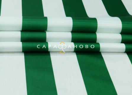 Ткань Оксфорд 240 PU2000 150 см 130 гр диз полоса белый зеленый 11