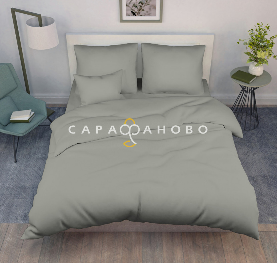 Ткань Бязь гладкокрашеная 220 см 120 гр цвет Французский серый