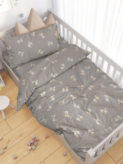 Ткань Поплин 150 см 105 гр рис. Мишки кофе 7868/2 