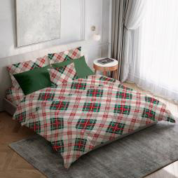 Перкаль 220 см набивной арт. 239 рис 43091 вид 1 "Новогодний тартан"