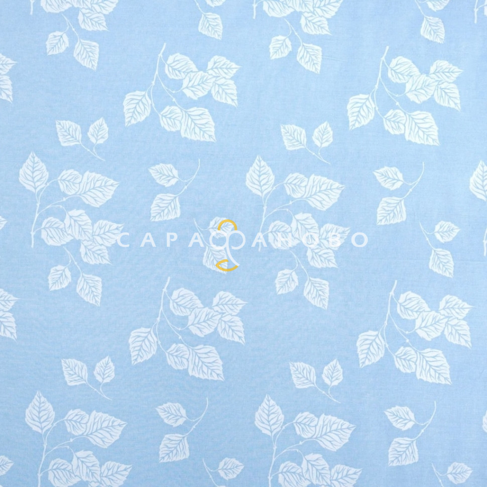 Ткань Поплин 220 см 115 гр Белая березонька рис.1321-1