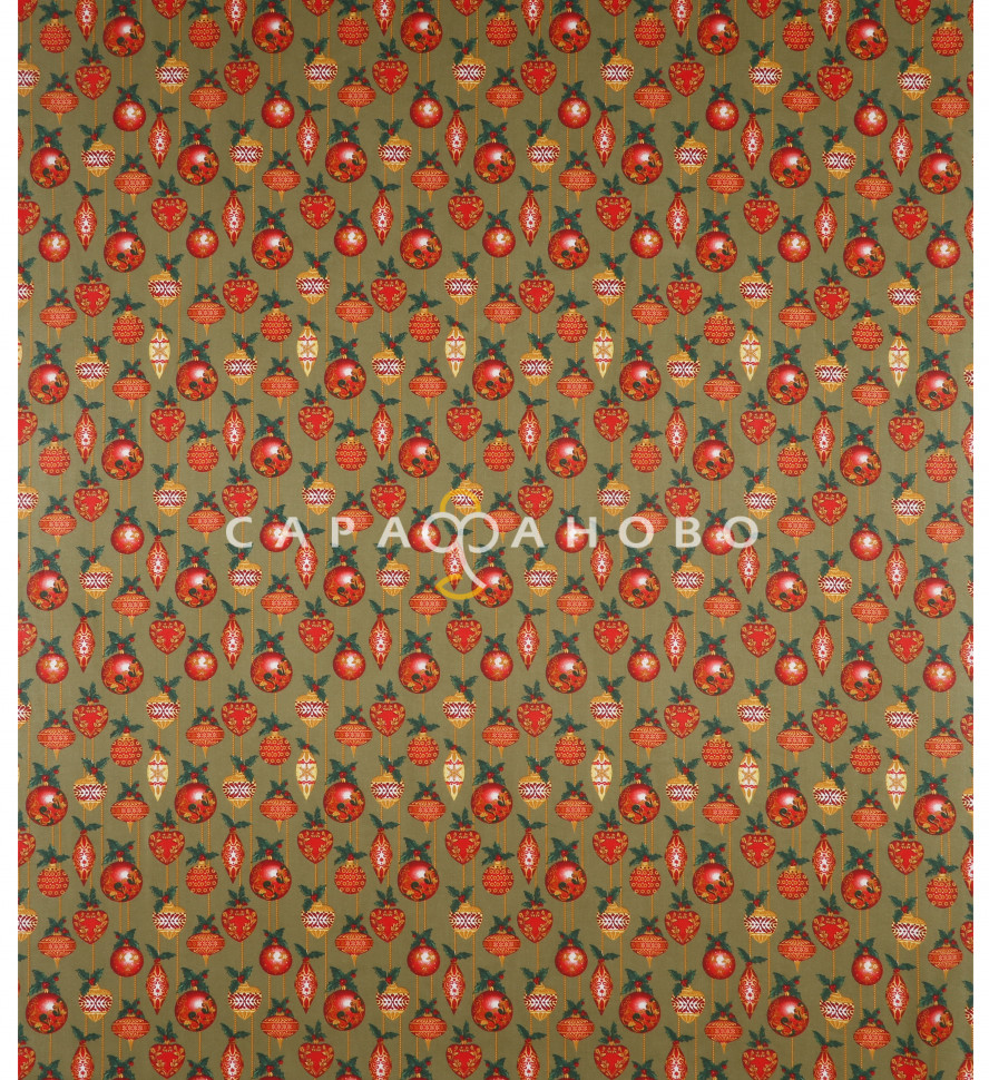 Ткань Рогожка 150 см 170 гр 500016/1 Елочные игрушки