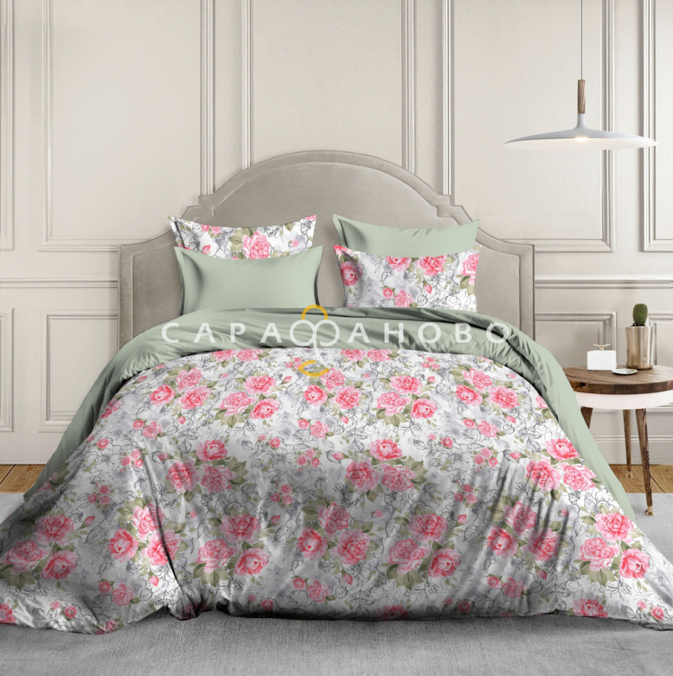 Ткань Бязь 220 см 140 гр рис 20031/1 Розали