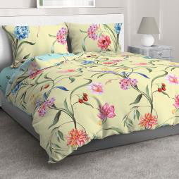 Перкаль 220 см набивной арт. 239 рис 50084 вид 4 "Флоренциум" желтый (комп 916748, 930128)