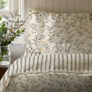 Ткань Перкаль 220 см 110 гр набивной арт 239 "Тейково" рис 72234 вид 1 "Дикая ягода" 