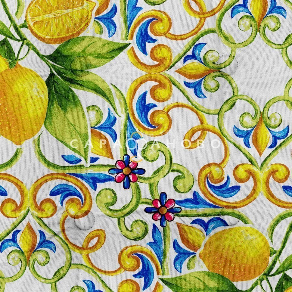 Подушка на стул с тафтингом круглая Mia Cara 30272-1 Lemonade