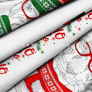 Комплект вафельных полотенец Унисон 33037-1 Sweet santa