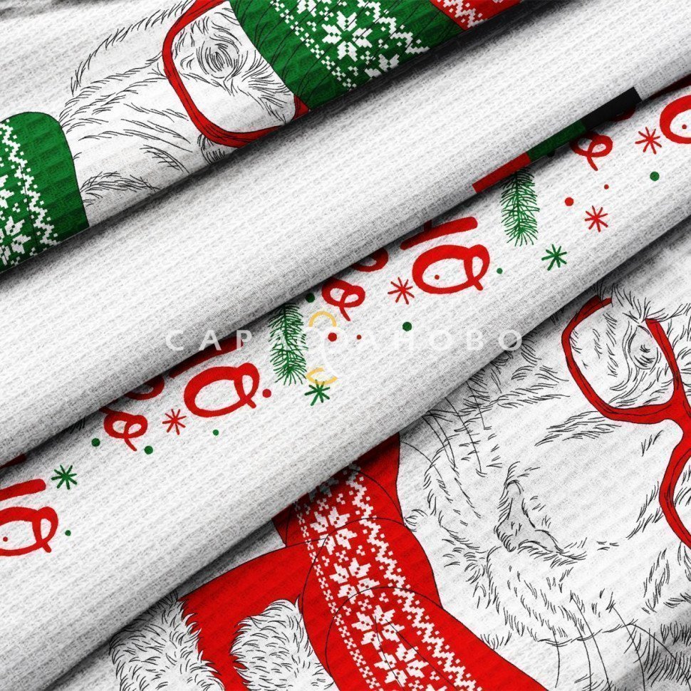 Комплект вафельных полотенец Унисон 33037-1 Sweet santa