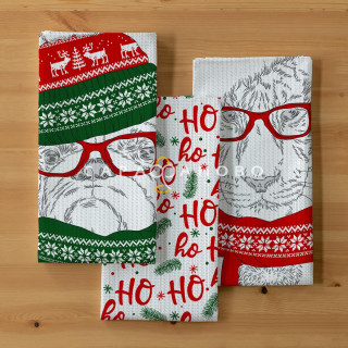 Комплект вафельных полотенец Унисон 33037-1 Sweet santa