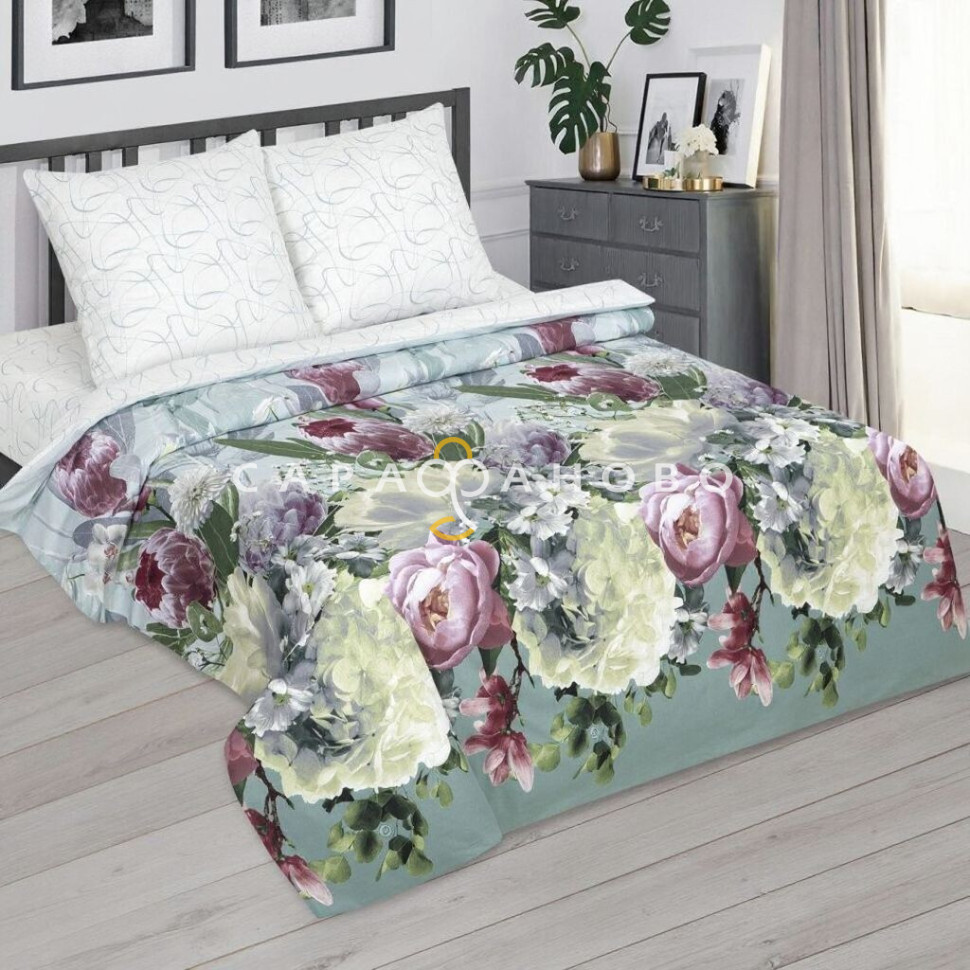 Ткань Поплин 220 см 115 гр рис. Юнона (компаньон) 12780-1