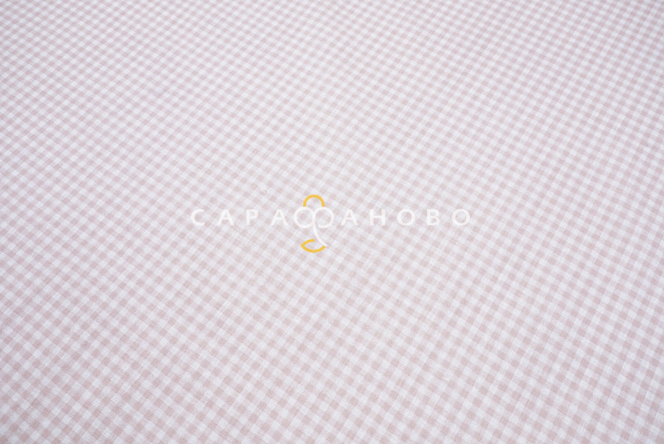Ткань Бязь 150 см 120 г/м2 рис. 159 Клеточка, 1/1 Вид бежевый