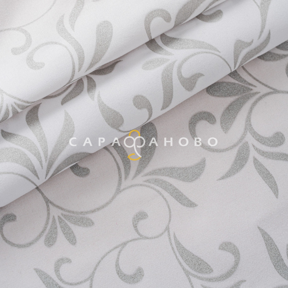 Ткань Глосс-сатин (Поплекс) 220 см 80 гр рис 1002 Silver L