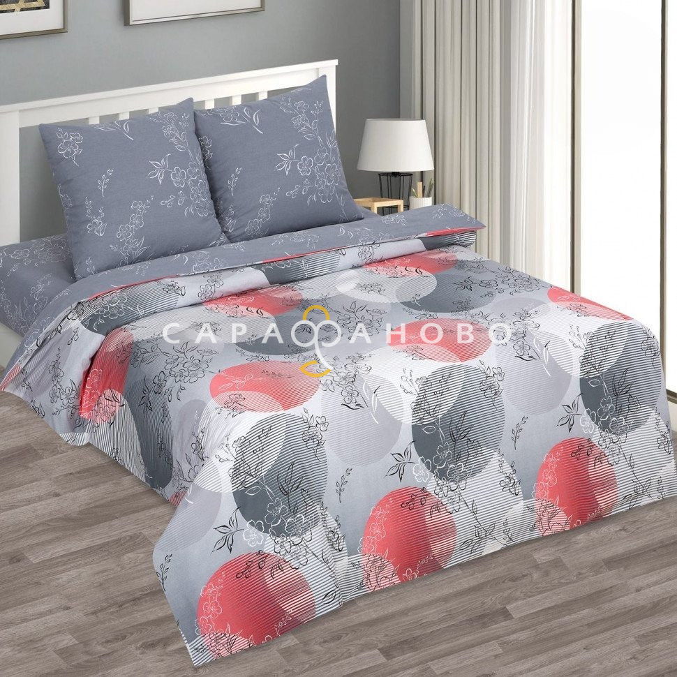 Ткань Поплин 220 см 115 гр рис. Санрайз (основа) 12928-1