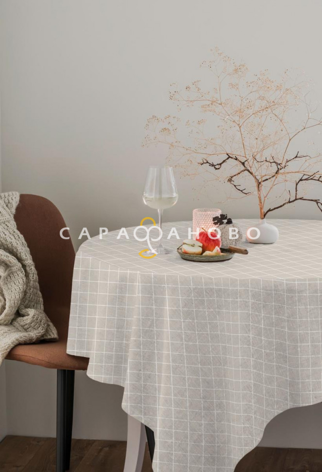 Скатерть рогожка 145х145 см Floral aura вид 2