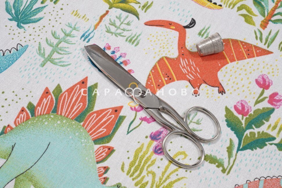 Ткань Бязь 150 см рис. 3105-2 Динолэнд (основа)