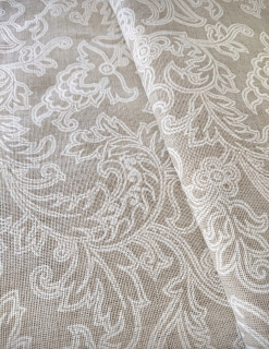 23-20 Ткань п/л Белые узоры ш. 220 см , 140 гр