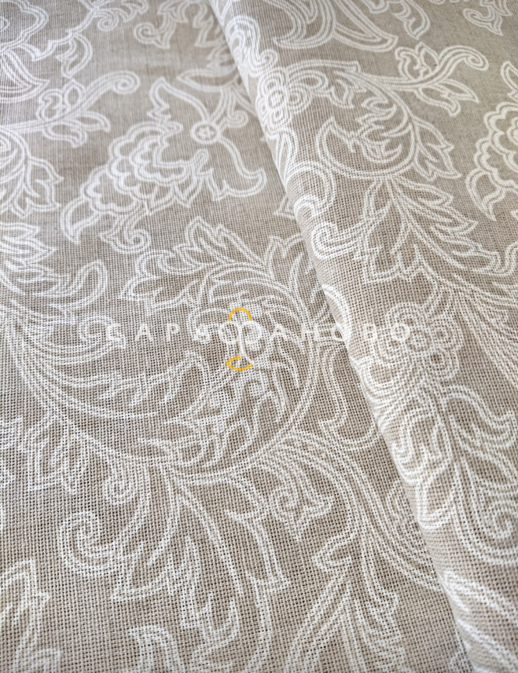 23-20 Ткань п/л Белые узоры ш. 220 см , 140 гр