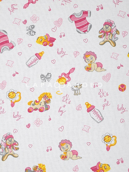 Фланель набивная 90 см, 897-1п Baby 175 +/-5 г/м2