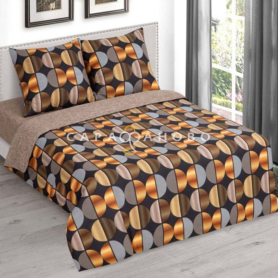 Ткань Бязь 220 см рис. 12696-1 Эспрессо (основа)