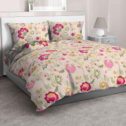 Перкаль 220 см набивной арт. 239 рис 50259 вид 1 "Данелла" бежевый