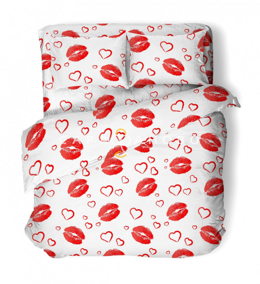 Ткань Бязь 150 см рис Sweet lips 10477 вид 1