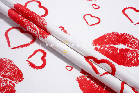 Ткань Бязь 150 см рис Sweet lips 10477 вид 1
