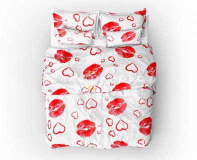 Ткань Бязь 150 см рис Sweet lips 10477 вид 1
