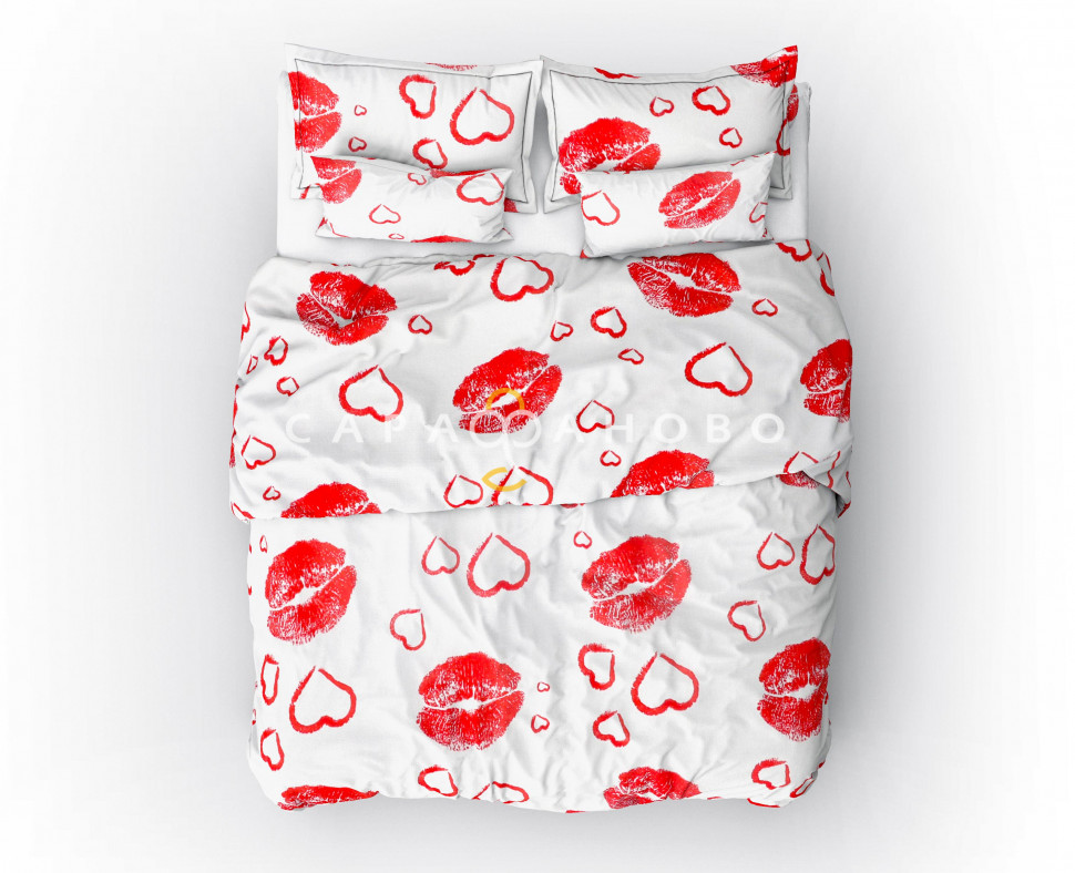 Ткань Бязь 150 см рис Sweet lips 10477 вид 1