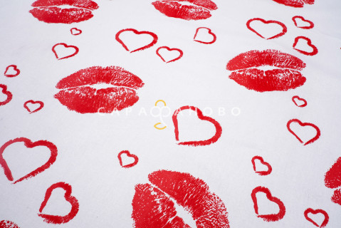 Ткань Бязь 150 см рис Sweet lips 10477 вид 1