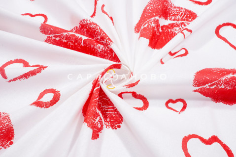 Ткань Бязь 150 см рис Sweet lips 10477 вид 1