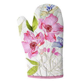 Прихватка-рукавица рогожка Mia Cara Пасхальные цветы 30110-1 стежка с обеих сторон