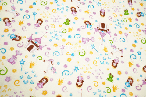 Ткань Фланель детская 90 см "Принцески" рис 5557 вид 2