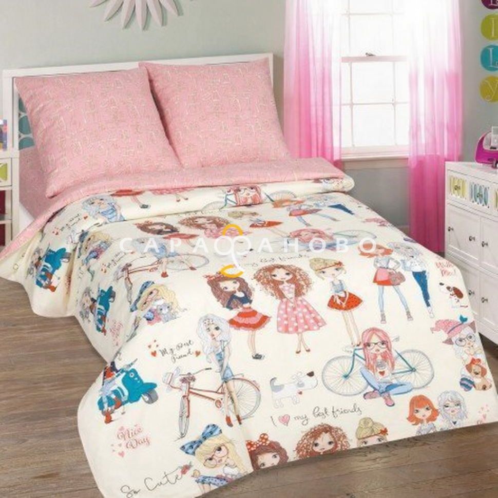 Ткань Поплин 150 см рис. 23098-1 Стиляги (основа)