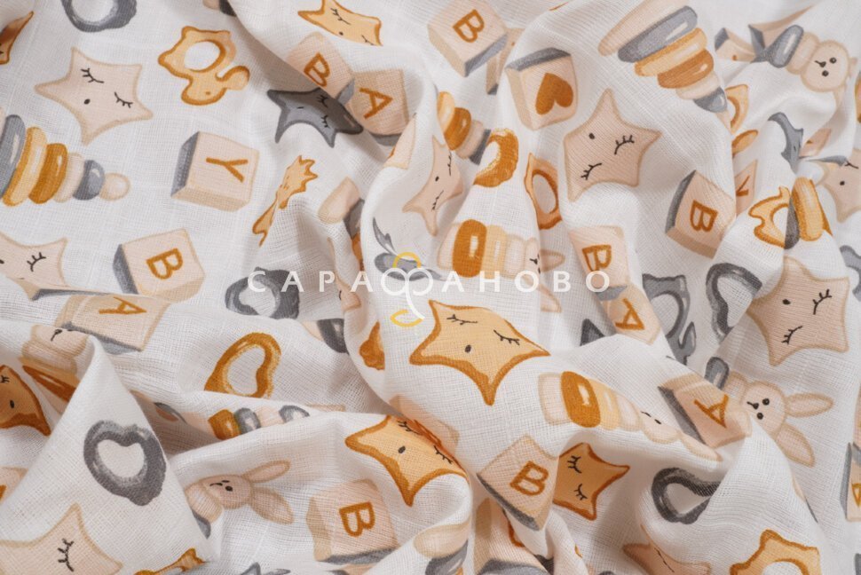 Ткань Муслин 135 см рис. 7514/1 Игрушки
