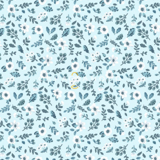 Ткань Бязь Комфорт 150 см 120 гр рис 64041 вид 2 "Сильви" голубой