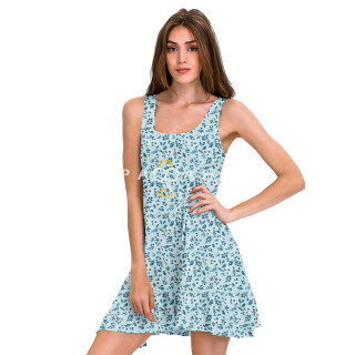 Ткань Бязь Комфорт 150 см 120 гр рис 64041 вид 2 "Сильви" голубой