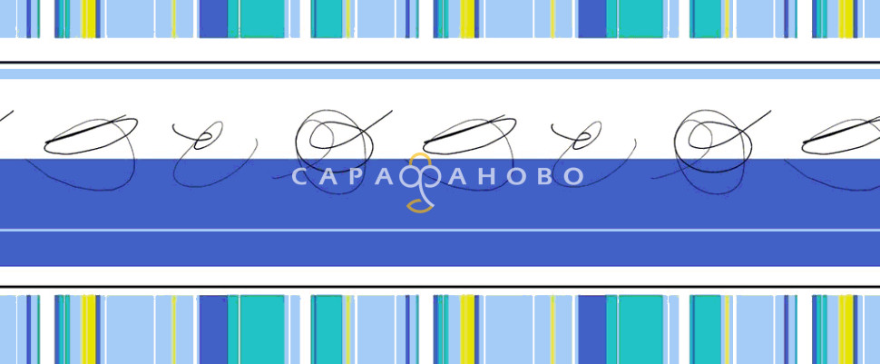 Ткань Бязь детская 150 см 120 гр рис Пассаж 250-2 голубой