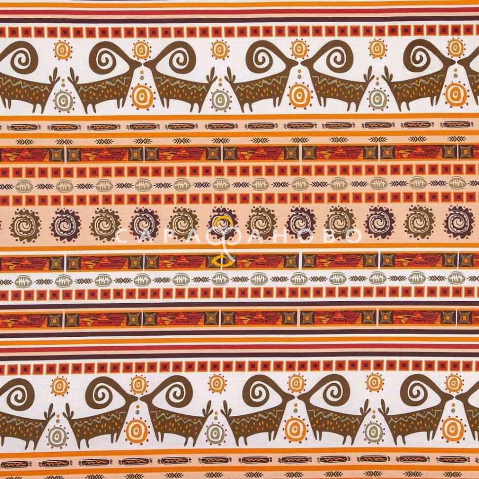 Ткань Поплин 220 см 115 гр рис. Львиное сердце 12814-1 (компаньон)