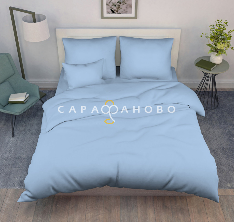 Ткань Бязь 220 см 120 гр гл/к Небесный