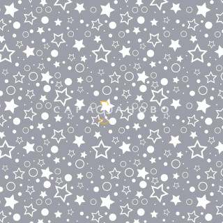 Ткань Бязь Комфорт 150 см набивная "Тейково" рис 64016 вид 2 "Белое ассорти на сером" 