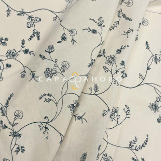 Ткань Перкаль 220 см 110 гр набивной арт 239 "Тейково" рис 72238 вид 2 "Цветочный сад" 