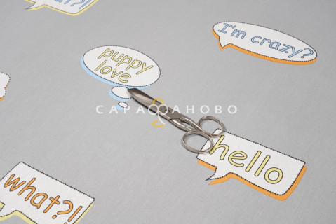 Ткань Поплин 150 см 115 гр рис Люси вид 1 (компаньон)