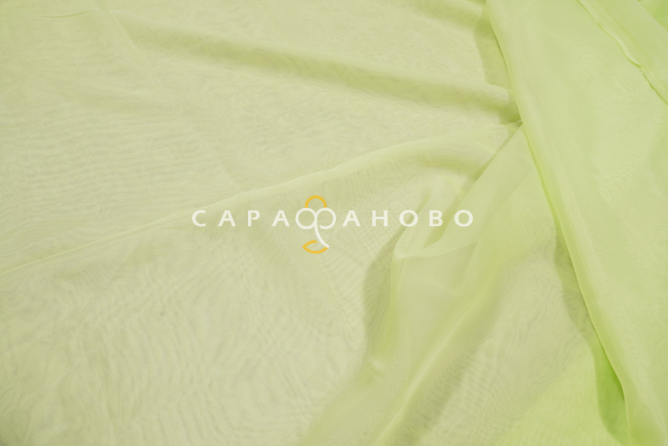 Ткань Вуаль 300 см 50 гр цвет 45 Светло-салатовый (На отрез)