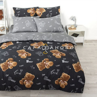 Ткань Поплин 220 см 115 гр Кутюрье рис. 13284-1 Плюшевый мишка