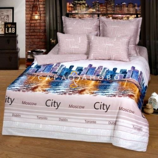 Ткань Сатин 220 см "Мегаполис" рис 23017-1