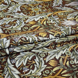 Гобеленовая ткань 175 см. Рис Ноктюрн коричневый